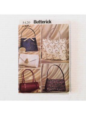 Butterick 3420 Evening Bags Sewing Pattern 2002 One Size 5 Styles Uncut